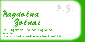 magdolna zolnai business card